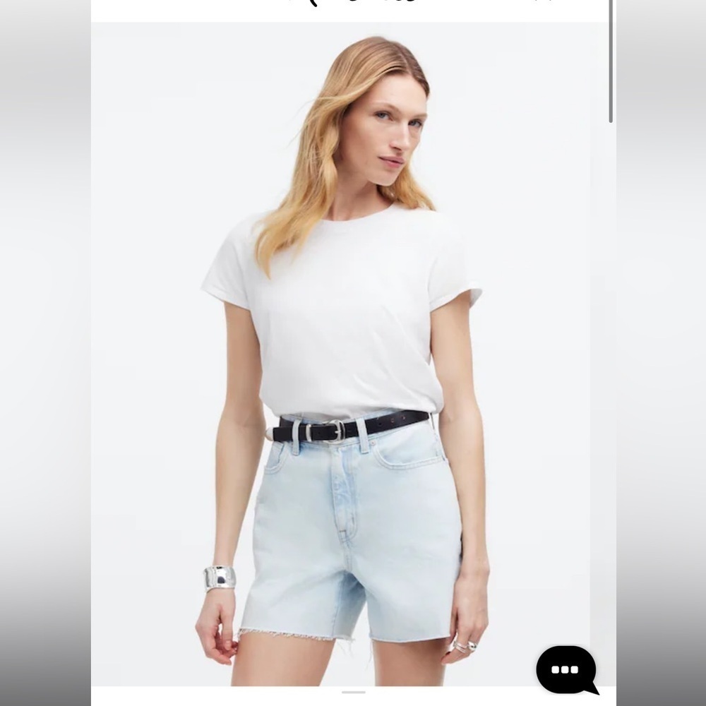 Madewell // EUC The '90s Mid-Length Jean Short in Pearlman Wash